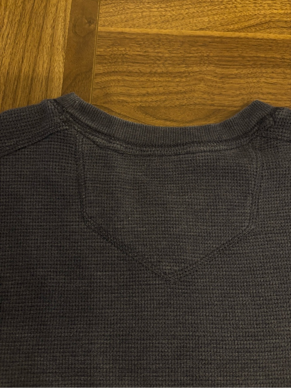 Eddie Bauer Men's Waffle Knit Crew Neck Pullover Sweatshirt Blue XL - Picture 8 of 12